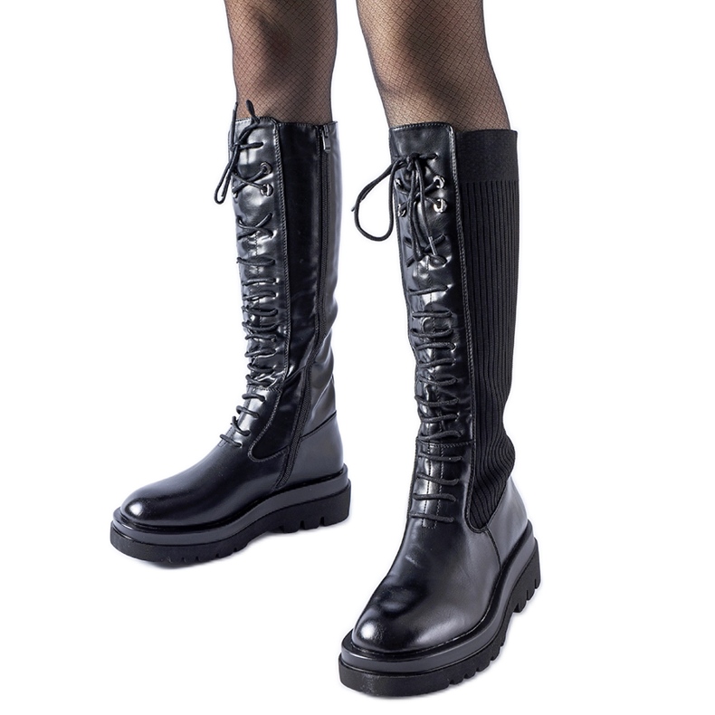 Svarta högisolerade Geronimo-stövlar