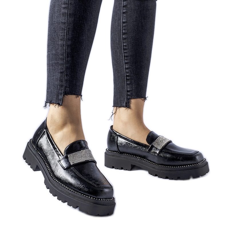 Svarta patenterade Fecteau loafers