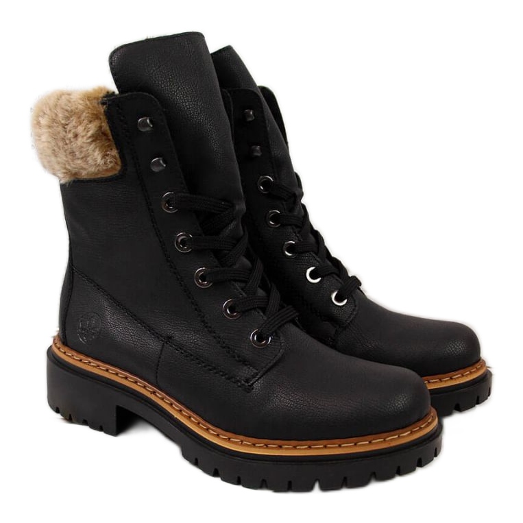 Rieker stövlar med päls W 72630 R484 svart