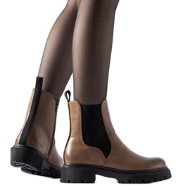 Bruna isolerade Piedalue ankelstövlar