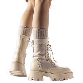 Beiga arbetarskor med massiv Olona-sula beige