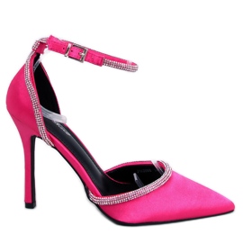 Högklackade pumps med zirkoner Conway Fuchsia rosa