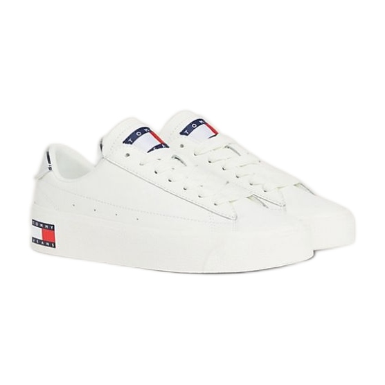 Tommy Hilfiger Vulc Lealther Plat Lc M skor EN0EN02284YBL vit