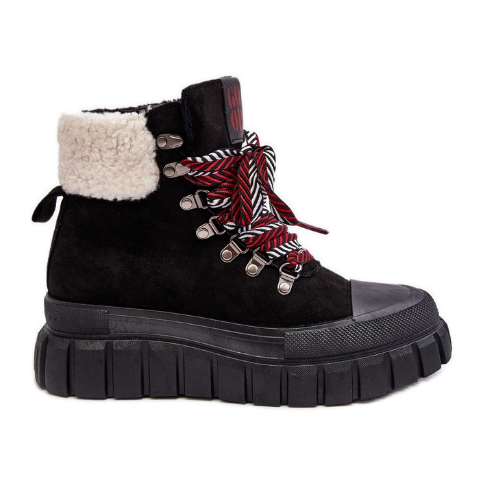 Isolerade Trapper Boots På En Tjock sula, Svart Ralotta