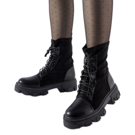 Svarta slip-on arbetare med Tarces bindning