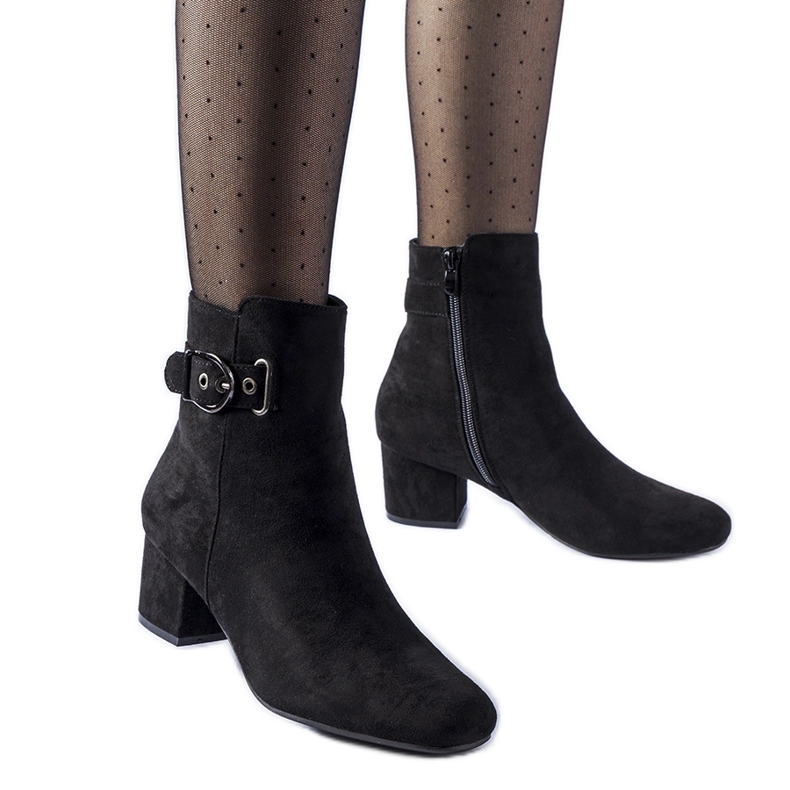 Svarta lågklackade ankelboots av Nemaha eko-mocka