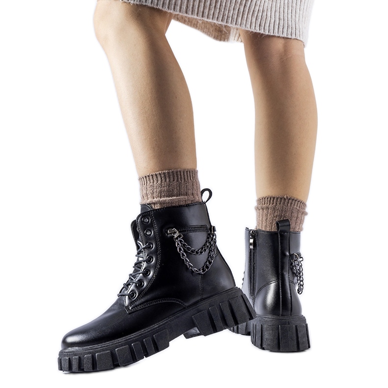 Svarta stövlar med Spadafore-ficka