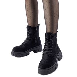 Svarta arbetarskor med tjock Qureshi-sula