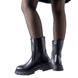 Svarta isolerade klassiska Pleasanton ankelboots