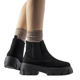 Svarta låga stövlar med massiv Willo-sula