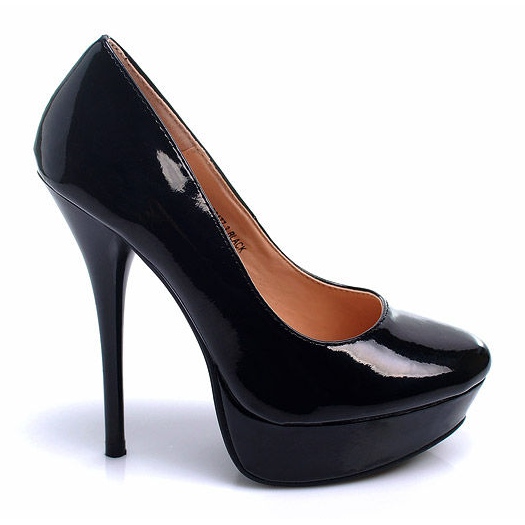 Ideal Shoes Målade plattformsstift svart