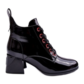 Lågpatentsnörade ankelstövlar S.Barski MR870-66 Svart