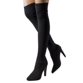 Virginia stövlar i svart tyg