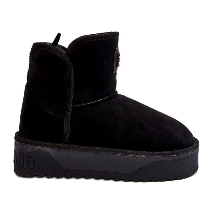 Vegan Waterproof Women's Snow Boots på D.Franklin Black Platform svart