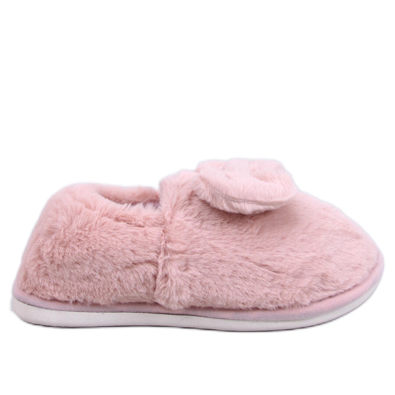 Emres Rosa pälstofflor med rosett