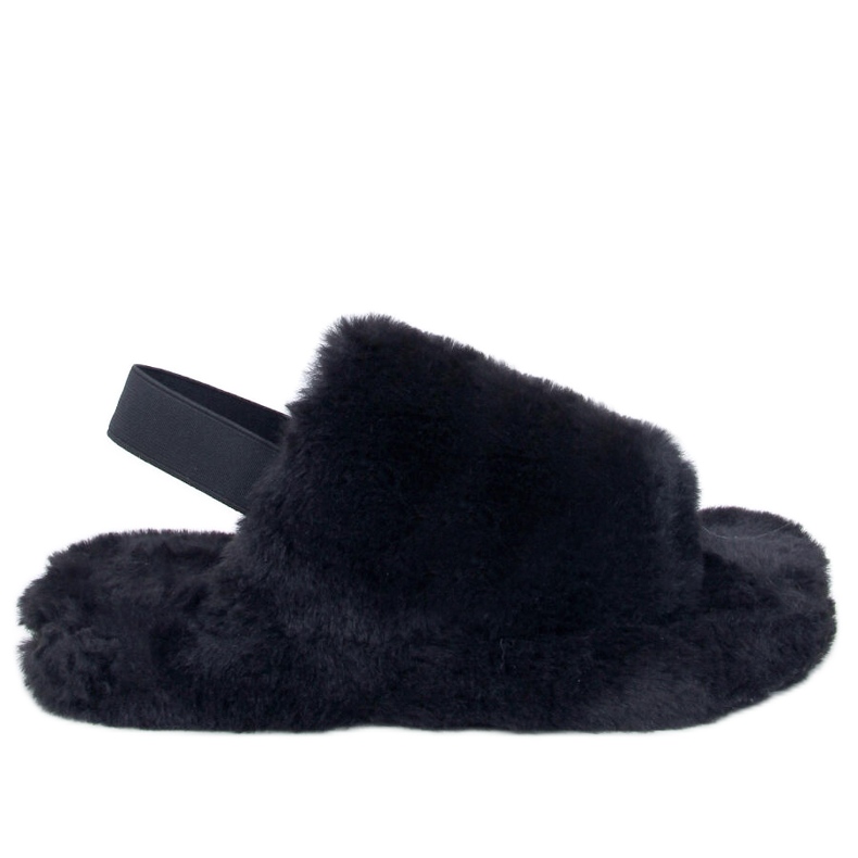 Damtofflor med elastiska Quarr Black svart