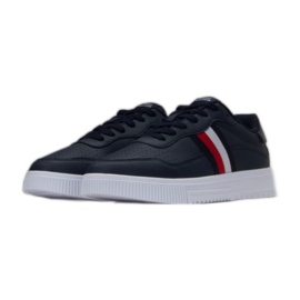 Tommy Hilfiger Supercup Leather Stripes M-skor FM0FM04824 DW5 blå