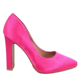 Satinpumps med breda klackar Olivv Fuchsia rosa