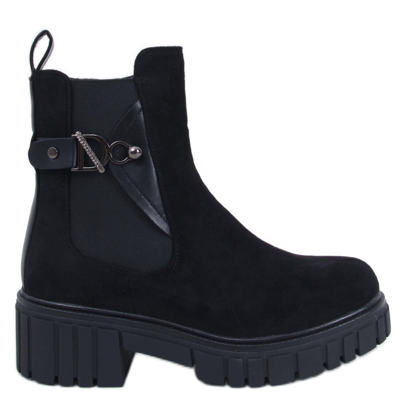 Errol Black platform Chelsea boots svart