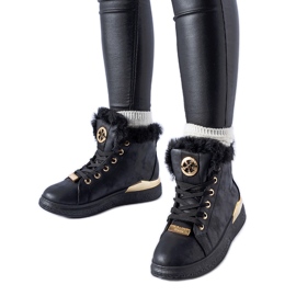 Svarta isolerade Pielungo höga sneakers