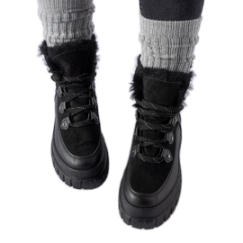 Svarta ankelboots med massiv Cervantes-sula