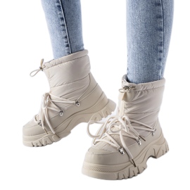 Beige isolerade Aubine snöstövlar