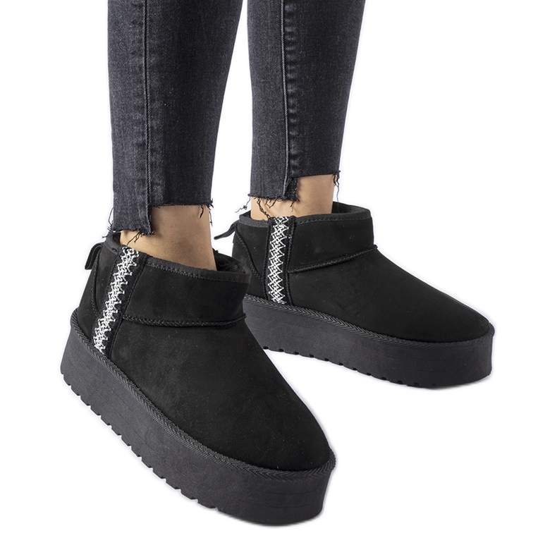 Svarta Dennison plattformssnöskor