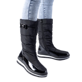 Svarta isolerade höga snöstövlar från Settimo