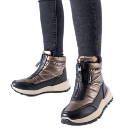 Ritterbruna isolerade snöstövlar med dragkedja