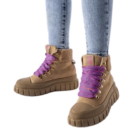 Bruna isolerade Ottiol plattformssneakers