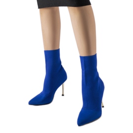 Marinblå sockankelboots från Vincoli