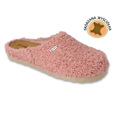 Inblu damtofflor med läderinlägg 155D137 rosa