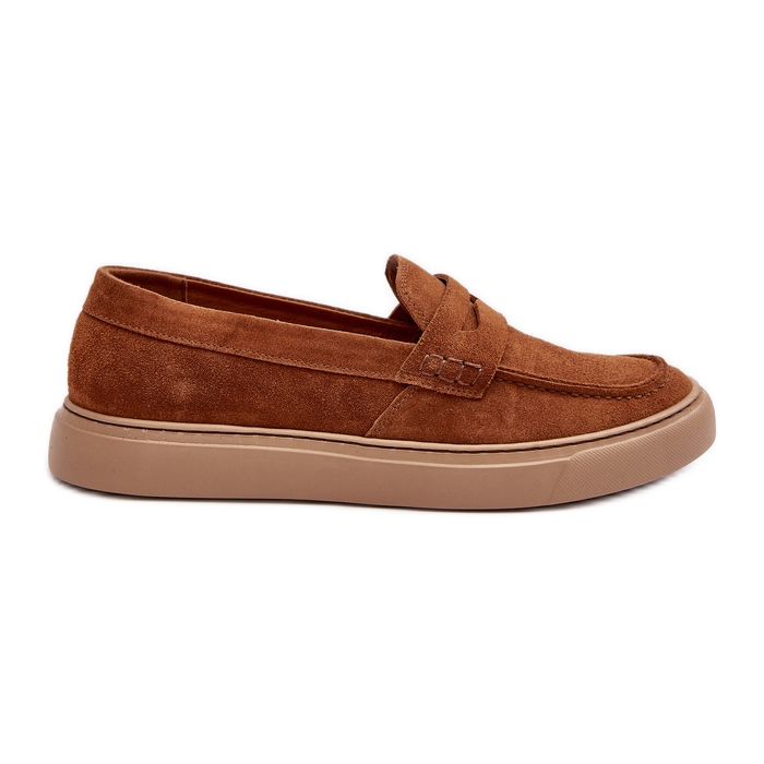 Zazoo 1574 Mocka Loafers för män, brun