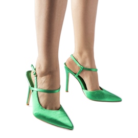 Grön öppen klack Aquilone högklackat