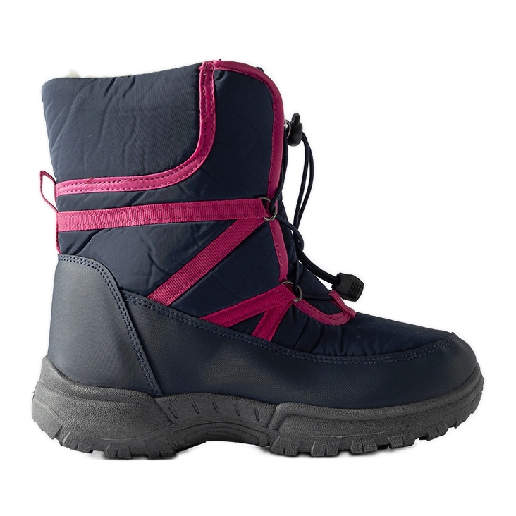 Marinblå Lee Cooper LCJ-22-44-1364K snökängor rosa