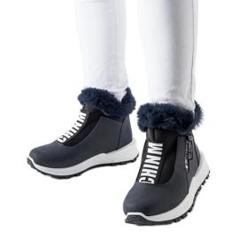 Marinblå isolerade Oneglia high-top sneakers