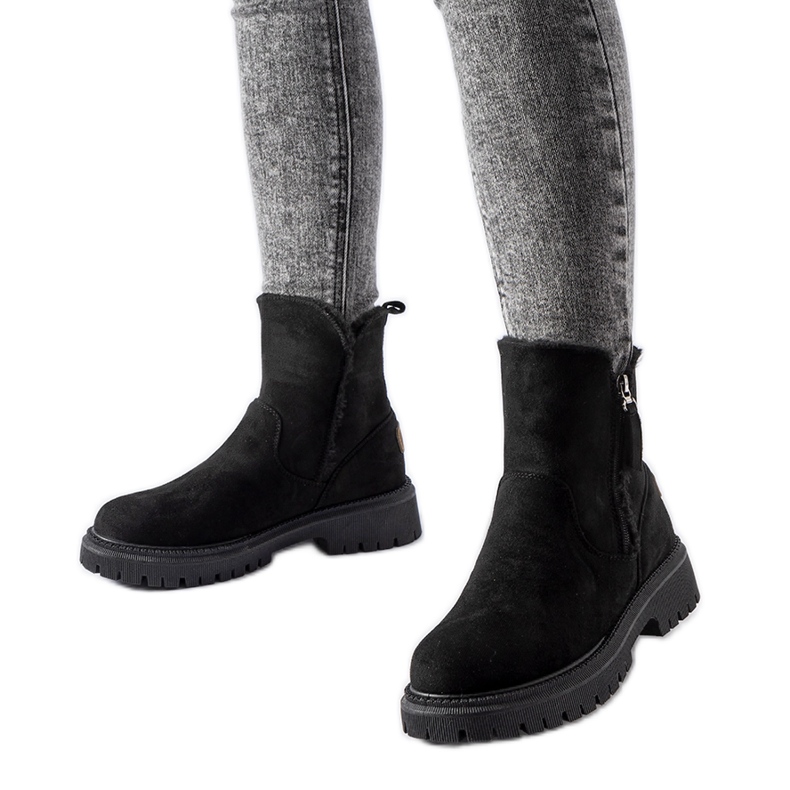 Svarta isolerade klassiska Tesoriero ankelboots