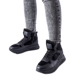 Svarta isolerade höga Malles sneakers