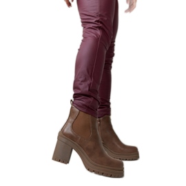 Mörkbruna lågklackade ankelboots från Layman