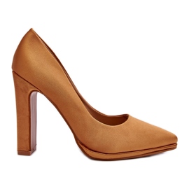 Camel Piatti pumps med hög klack brun