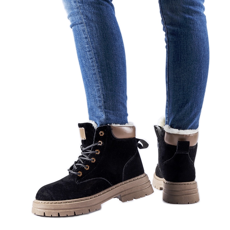 Svarta arbetarstövlar med lätt isolering från Stevens