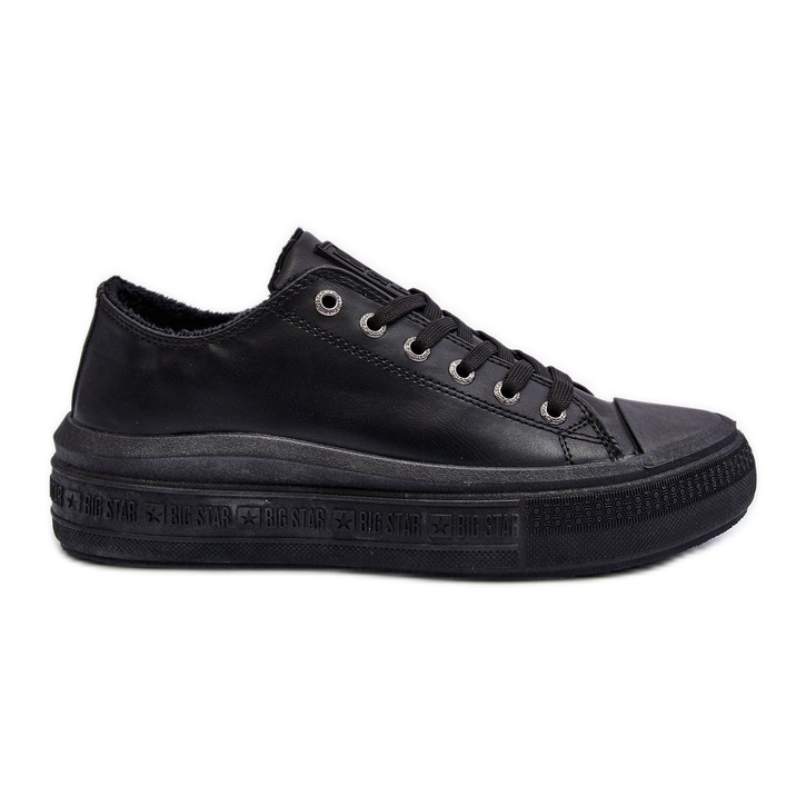Damisolerade låga sneakers Black Big Star MM274031 svart