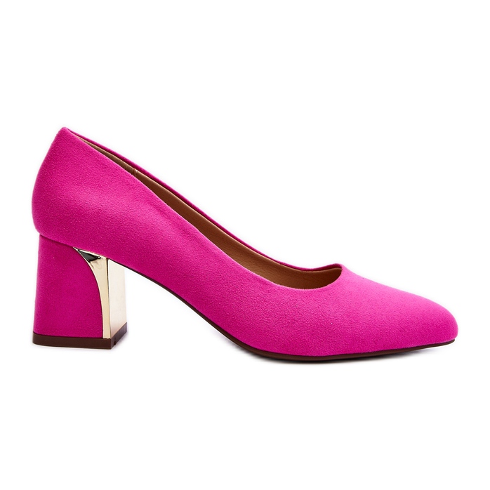 Fuchsia Stelloria pumps med hög klack rosa