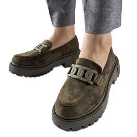 Gröna loafers med tjock sula från Seborg