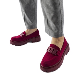 Vinröda loafers med tjock sula från Seborg