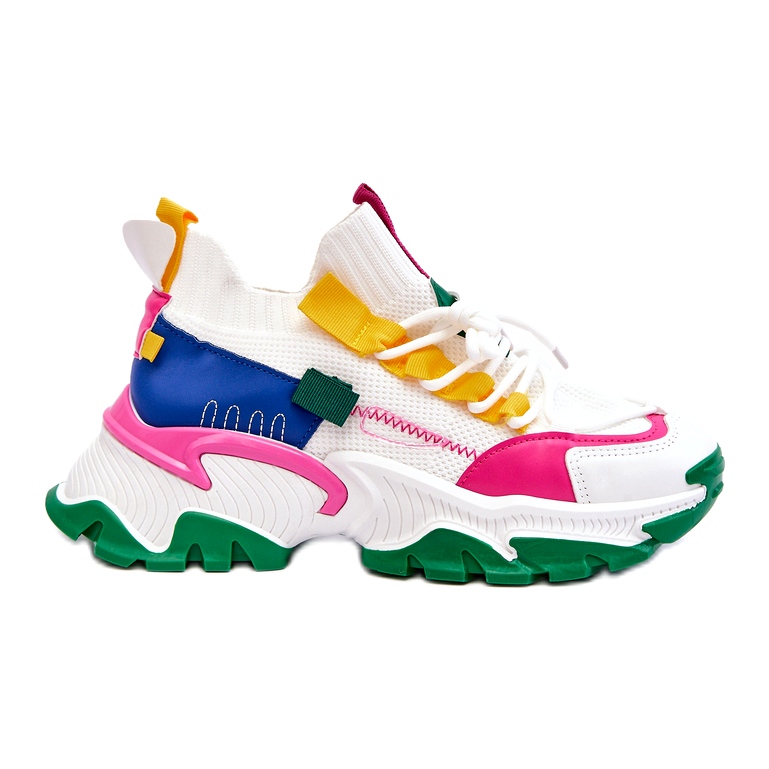 Seastar Slip-On Sock Sneakers för kvinnor, vita och gröna