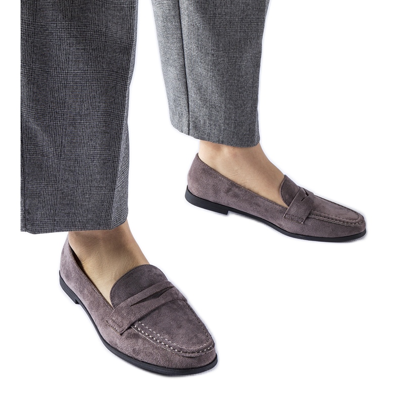 Mörkgrå Medford mockasin i ekomocka