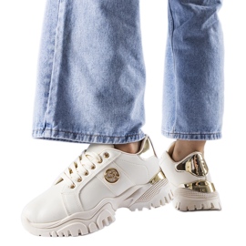 Beige sneakers med massiv Arpaia-sula