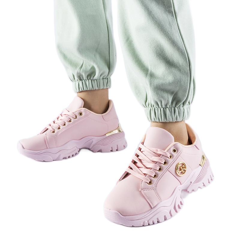 Rosa sneakers med massiv sula från Arpaia