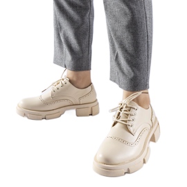 Beige Piazzetta-skor med snörning